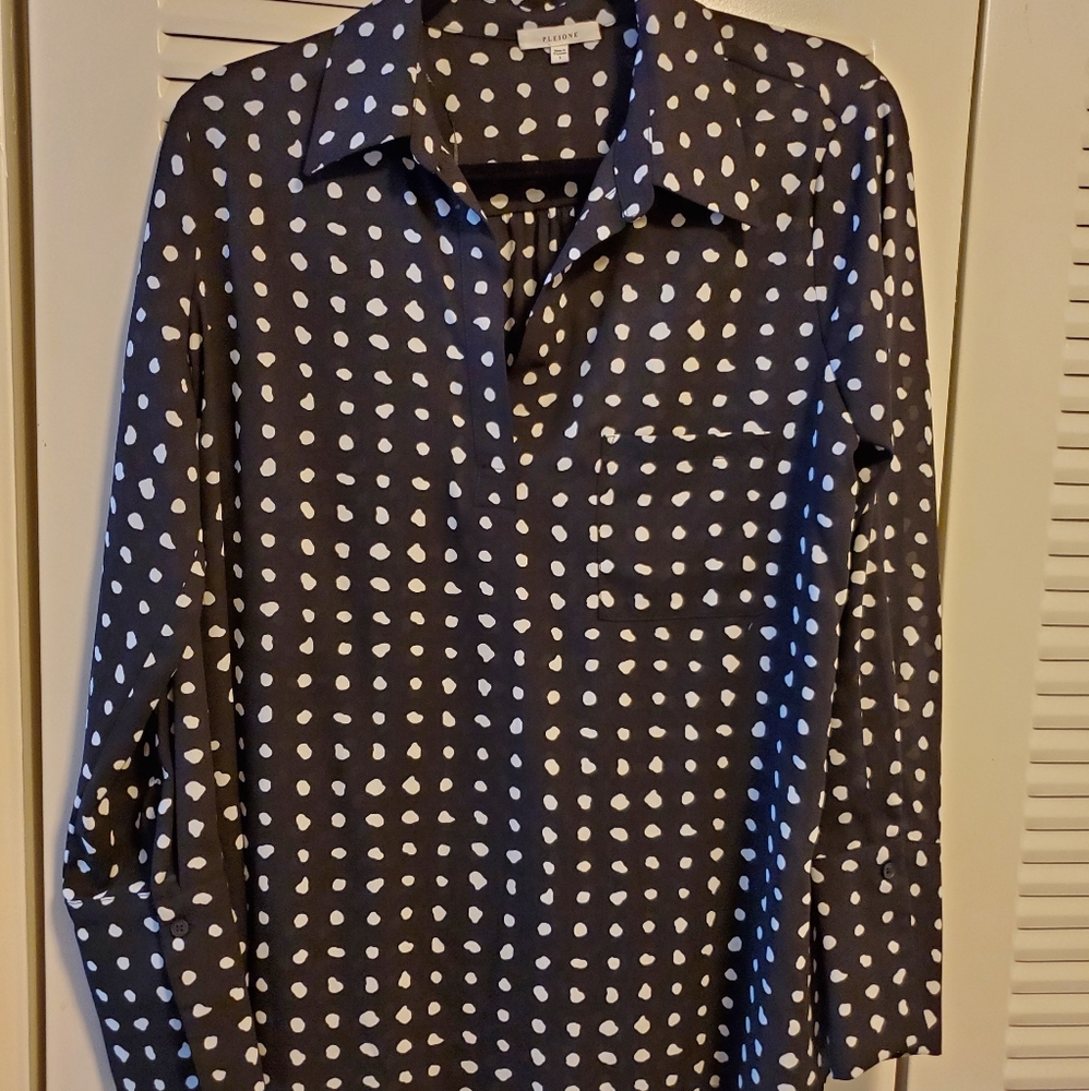 Pleione polka-dot blouse